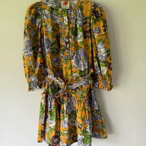 FARM RioCapri Floral Button Front Fit & Flare Mini Dress